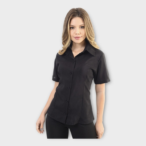 Camisa Feminina Manga Curta Branca Social  Direto Da Fábrica