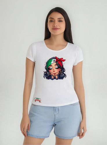 Blusa Sublimada De Dama Viva México Y Fiestas Patrias