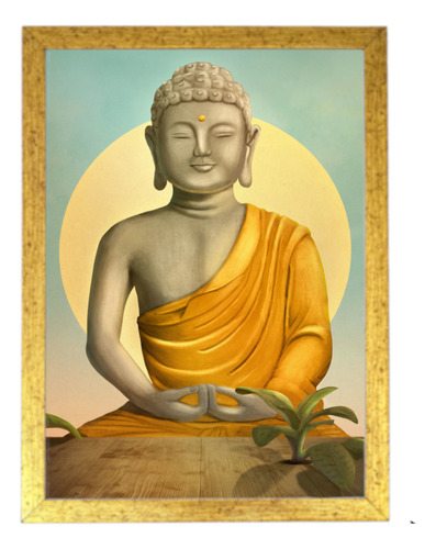 Lindo Quadro Decoração Budista Buda Atrai Sorte Drd5654