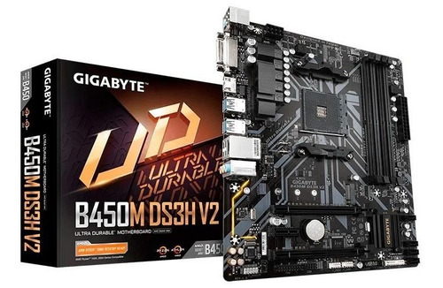 Placa Mãe Gigabyte B450m Ds3h Amd Am4 Ddr4 Ryzen B450 