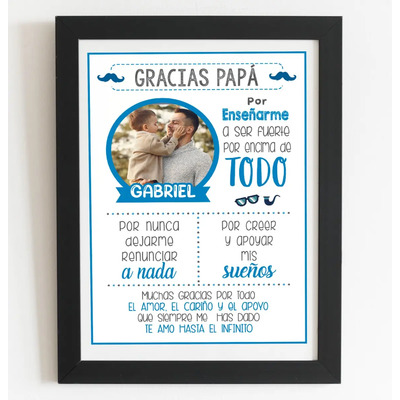 Regalo Para Papá Día Del Padre Foto Personalizado Foto Amor Negro