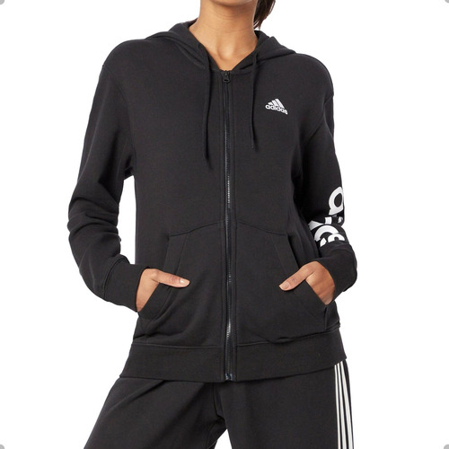 Jaqueta adidas Moletom Com Capuz Essentials Linear  Feminino