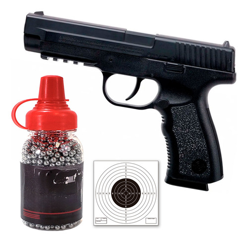 Pistola Aire  Crosman Resorte + Pack Balines Acero 