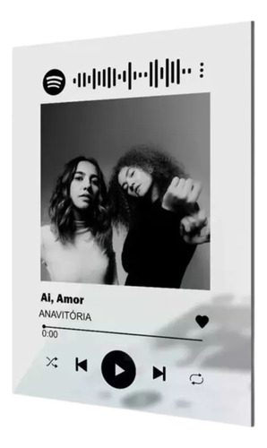  Placa Spotify Personalizada Com Foto Tamanho Folha A4