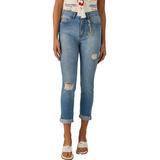 Calça Jeans Lança Perfume Ankle Super High Azul Feminino