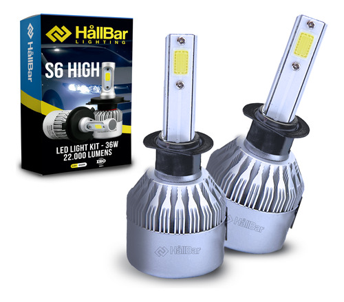 Kit Cree Led Hallbar S6 H7 H4 H1 H11 44000lm Csp2 Con Cooler