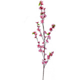 Flores Artificial Haste Grande Pessegueiro Rosa Arranjo Sala