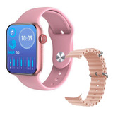 Relogio Smartwatch Feminino Rosa Compativel iPhone Samsung