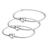 3 Pcs Pulsera Original Plata Incluye Estuche Y Bolsa 2024