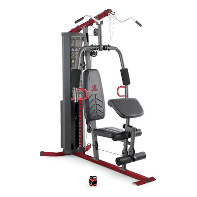 Gimnasio Marcy Bicep Pecho Pierna Multiestacion Gym Mwm-7119 Color de la estructura Rojo Color del tapizado Negro | Meses sin interés