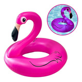 Boia Inflável C/ Led Flamingo Rosa Grande 106cm Para Natação