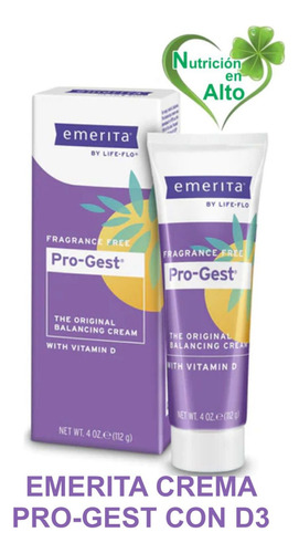 Pro-gest-emerita-con D3 -4 Onzas Crema Progest-belleza-salud