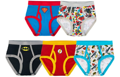 Trusas Para Niño Dc Justice League 5 Pz Calzon Infantil *sk