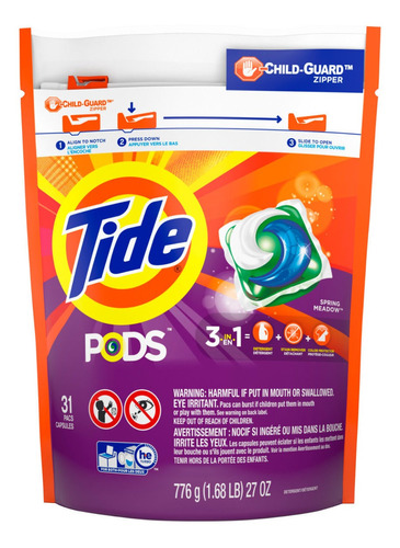Detergente Tide Pods Capsula 31 Capsulas 
