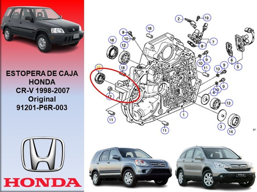 Estopera De Caja Honda Cr-v 1998-2007 Foto 3