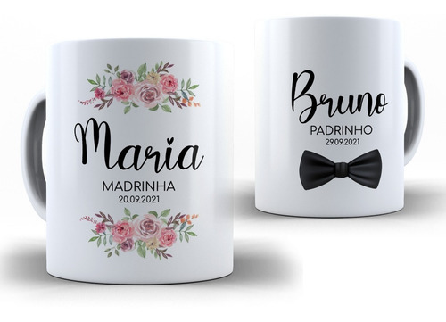 Kit 20 Canecas De Casamento Padrinhos Lembrancinha-