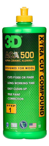 3d Aca 500 X-tra Cut Compound Pulimento De Alto Corte 946ml