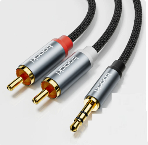 Cable Plug A Rca 3.5mm Aux Calidad 2m 100% Cobre