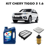 Kit 3 Filtros Chery Tiggo 1.6 2016 Y Valvoline 10w40 X5