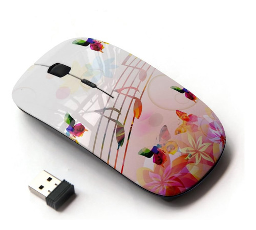 Koolmouse [ratón Inalámbrico Óptico 2.4g [notas Musicales Fl