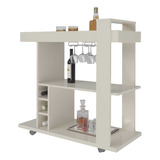 Bar Mini Bar Mdf Premium Con Ruedas Bodega Copero Importado