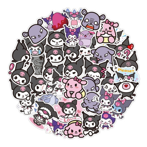 Pack Sticker Gatito Diva Kuromi Hello