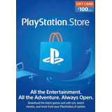 Tarjeta Psn Card Playstation Psn $100 Prepago Ps3 Ps4 Psvita