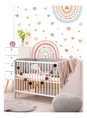 Vinil Decorativo Pared Cuarto Bebé Niños Arcoíris Grandes