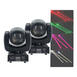 2 Mini Moving Beam Rgbw Head 100w 7gobo + Color + Open