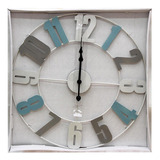 Reloj De Pared Ø50 Cm. Blanco Ø50 X3 Cm