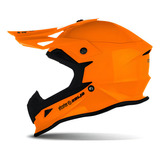 Capacete Etceter Solid Motocross Trilha Off Road Cor Laranja Tamanho Do Capacete 58