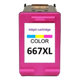 Kit 2x Cartucho Compatível 667xl  Preto/color