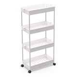 Estante Organizador De 4 Niveles Para Cocina/baño Blanco 