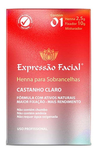 Henna De Sobrancelhas Hintz Expressão Facial Castanho Claro