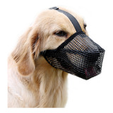 Funda Bucal De Malla Suave Para Perros Con Correa Ajustable