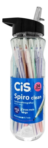 Caneta Esferográfica Cis 0.7 Spiro Clean 24 Unidades