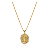Acc Planet Virgin Mary Necklace 18k Gold Plated Women Chris.