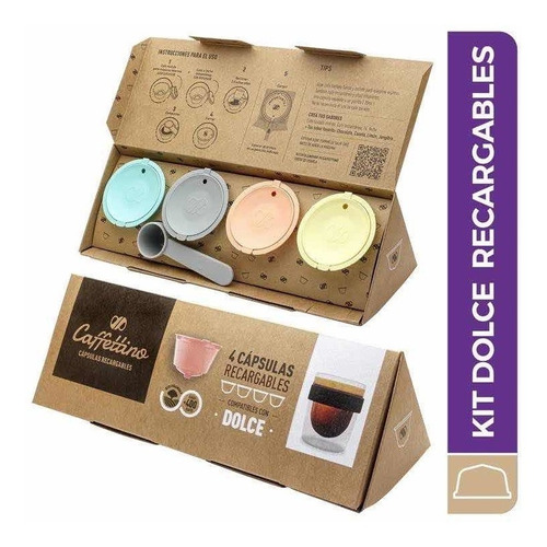 4 Capsulas Recargable Caffettino Dolce Gusto X3 Envio Gratis