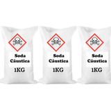 Kit 3 Kilos Soda Para Sabao Pias Intupidas