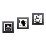 Trio Quadros Decorativos Cantinho Do Café Cozinha Parede