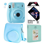 Fujifilm Instax Mini 11 Sky Blue Instant Camera Plus Origin.