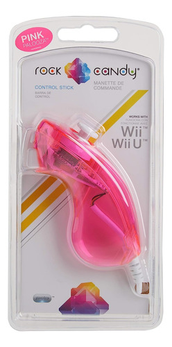 Control Remoto Wii U Rosa Transparente Rock Candy