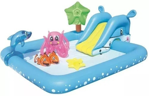 Pileta Inflable Infantil Tobogan Bestway 308 L 239x206x86 Cm