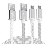 Cable Cargador Micro Usb Android De 10 Pies  Paquete De 2 Un