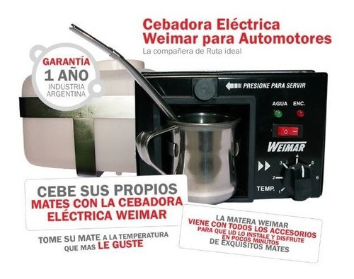 Cebadoras De Mate Electricas Weimar Para Automotores 