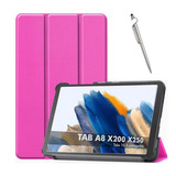 Capa Case Rosa Pink Para Galaxy Tab A8 X200 X205 + Caneta