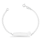 Pulseira Infantil Chapa Menino Filho Prata 925