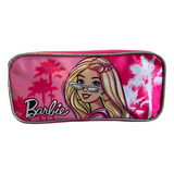 Estuche Doble Satín Barbie Escolar Cartuchera Organizador Color Rosa Chicle