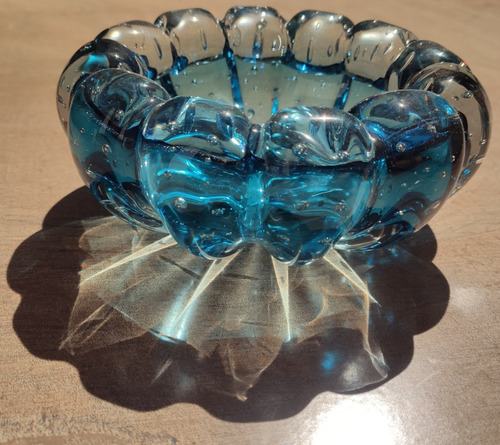 Cachepot Murano M Téo Aquamarine/centro De Mesa