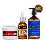 Kit Ácido Retinóico + Kójico + Sabonete Pré Peeling Glicólic